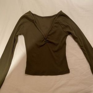 Green cropped long sleeve🧡